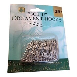 Christmas Avenue 75ct 1 3/8 silver ornament hooks Vintage From 70's